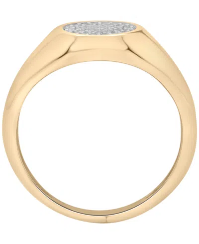 Wrapped Diamond Circle Ring (1/6 Ct. T.w.) In 10k Yellow Gold With White Rhodium In Gold