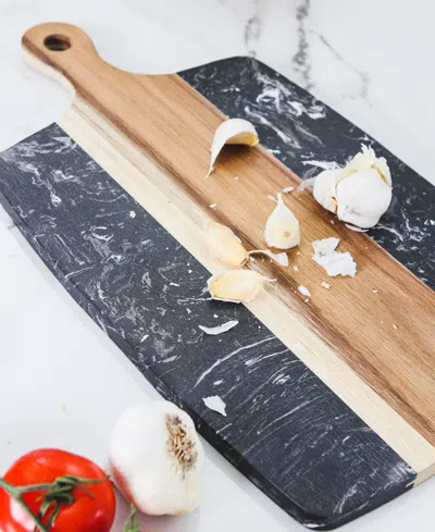 Dexas Chop And Serve Cutting Board, 16" X 9" In Black