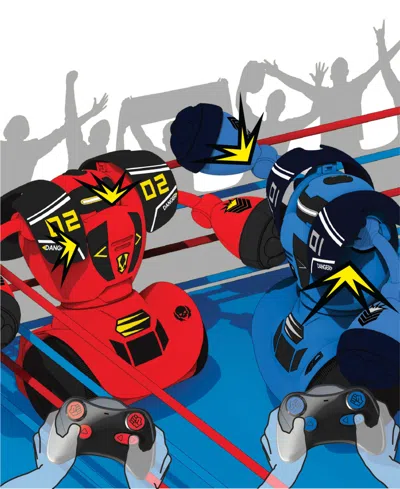 Sharper Image Remote Control Robot Combat Set In Multi