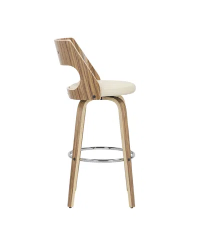 Lumisource Cecina Mid-century Modern Barstool With Swivel, Set Of 2