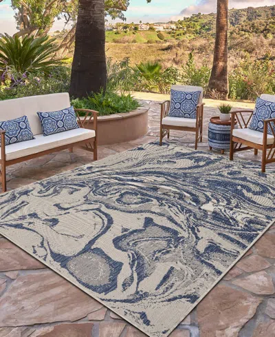 Lr Home Sean Seade-874 5'3" X 7' Outdoor Area Rug In Multi
