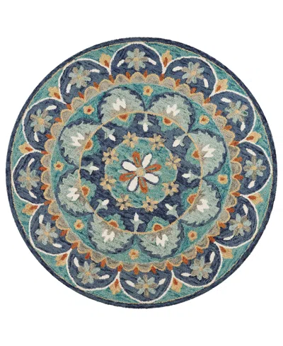Lr Home Daisy Dia Floral Hand Tufted Indoor Round Area Rug In Multi