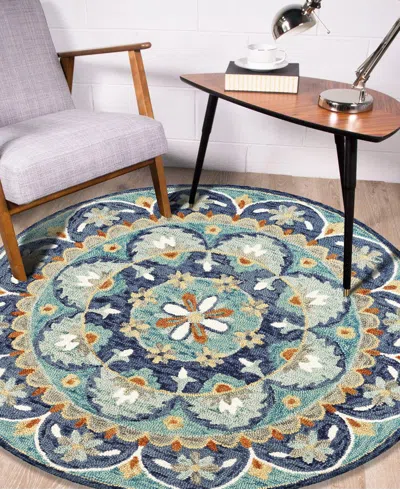 Lr Home Daisy Dia Floral Hand Tufted Indoor Round Area Rug In Multi