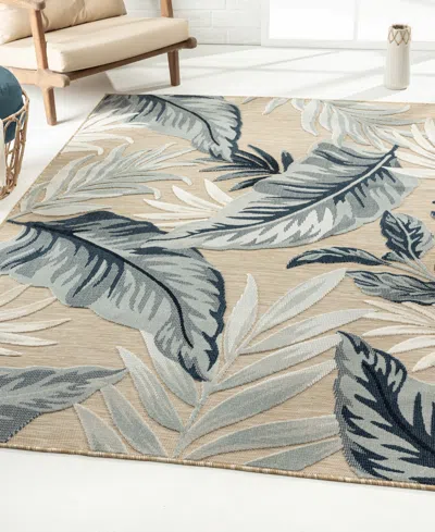 Lr Home Vanessa Botanical Hi-low Contemporary Indoor Outdoor Rectangular Area Rug In Multi