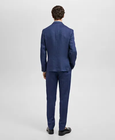 Mango Men's Salerno Linen Slim-fit Suit Blazer In Blue