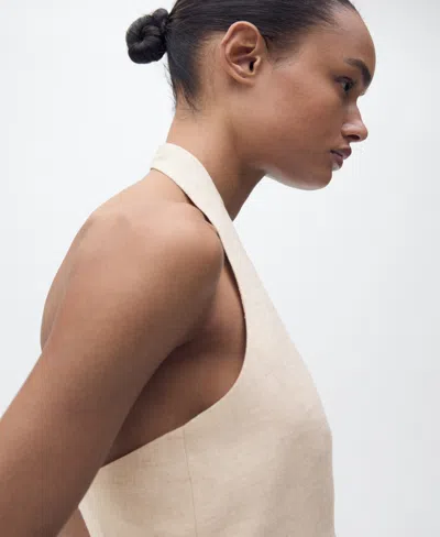 Mango Women's Linen Suit Vest In Gray