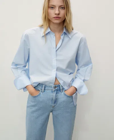 Mango Women's Matilda Medium-rise Straight-fit Jeans In Blue