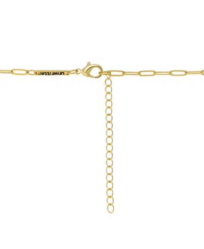 Unwritten Crystal Cross Charm Necklace In Gold