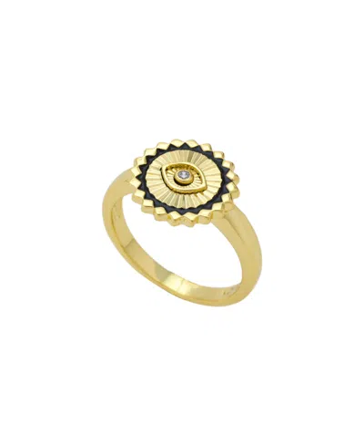 Unwritten Cubic Zirconia Evil Eye Ring In Gold