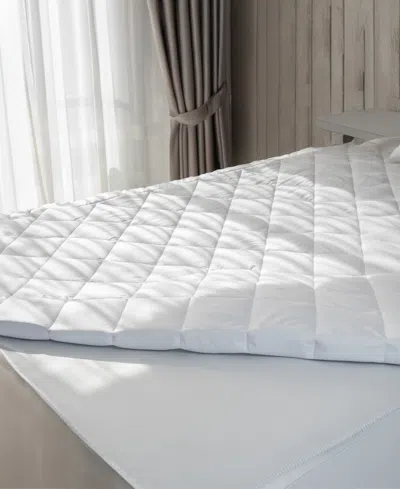 Cleanbrands Platinum Zippered Encasing Quilted Mattress Pad, Twin Xl In White