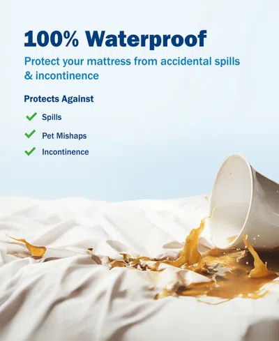 Cleanbrands Platinum Zippered Encasing Quilted Mattress Pad, Twin Xl In White