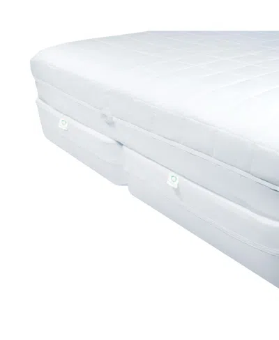 Cleanbrands Platinum Zippered Encasing Quilted Mattress Pad, Twin Xl In White