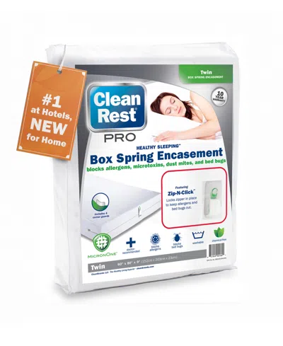 Cleanbrands Pro Zippered Box Spring Encasement, Full In White