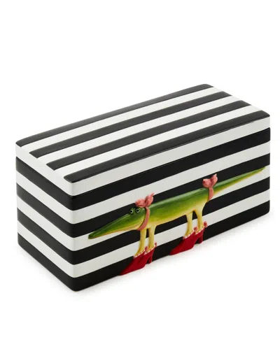Mackenzie-childs Patience Brewster Gloria Alligator Lidded Box In Multi