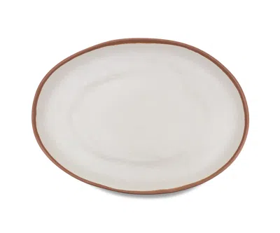 Q Squared Potter Terracotta Melaboo Oval Platter In Multi