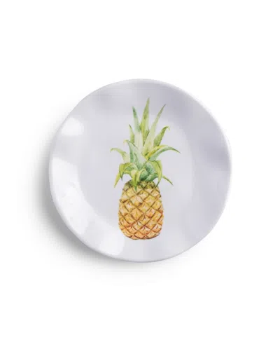 Q Squared Melamine Aloha 5.5" Canape Plates, Set Of 4 In Multi