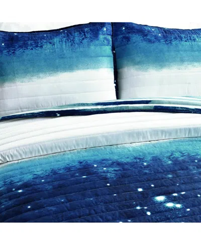 Lush Decor Kids Space Star Ombre 3-pc. Quilt Set, Full/queen In Multi