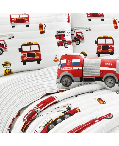Lush Decor Kids Fire Truck 3-pc. Quilt Set, Twin In Multi