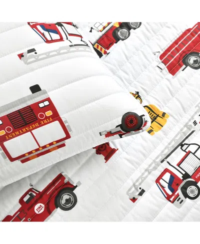 Lush Decor Kids Fire Truck 3-pc. Quilt Set, Twin In Multi