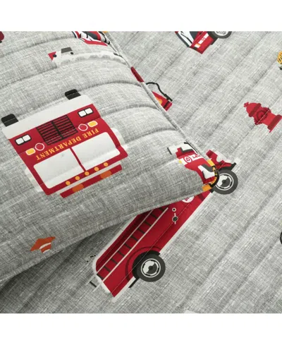 Lush Decor Kids Fire Truck 3-pc. Quilt Set, Twin In Multi