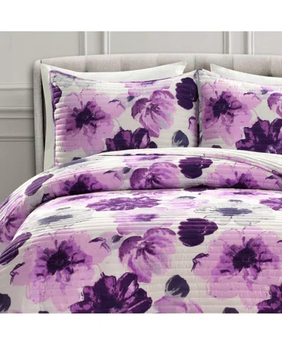 Lush Decor Leah 3 Piece Quilt Set, Full/queen