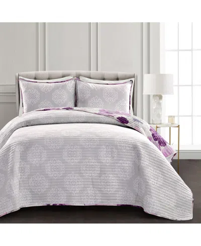 Lush Decor Leah 3 Piece Quilt Set, Full/queen