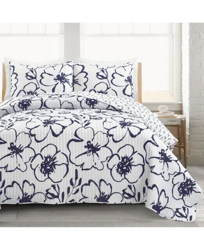 Lush Decor Scandinavian Floral 3 Piece Quilt Set, Full/queen In Multi