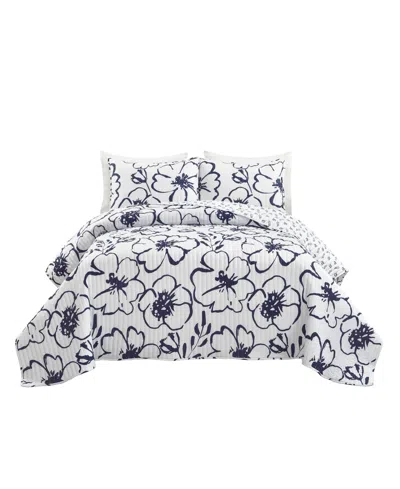 Lush Decor Scandinavian Floral 3 Piece Quilt Set, Full/queen In Multi