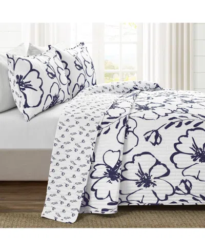 Lush Decor Scandinavian Floral 3 Piece Quilt Set, Full/queen In Multi