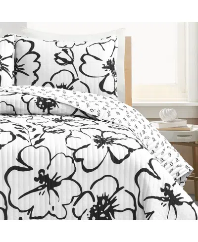 Lush Decor Scandinavian Floral 3 Piece Quilt Set, King In Multi