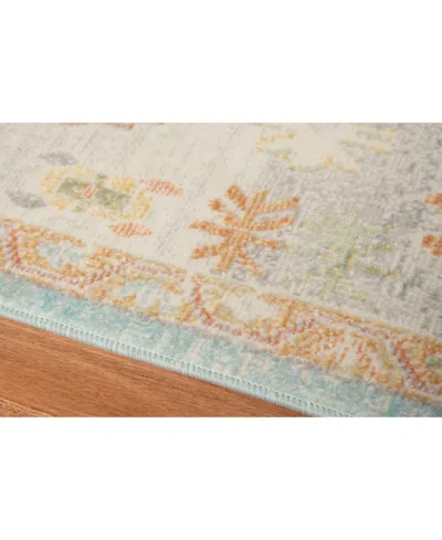 Amer Rugs Bohemian Bhm-3 Aqua And Beige 7'9" X 9'9" Outdoor Area Rug