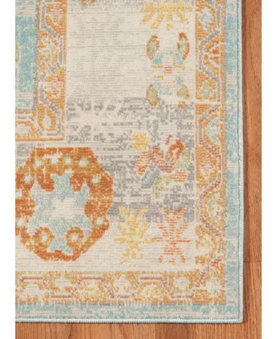 Amer Rugs Bohemian Bhm-3 Aqua And Beige 7'9" X 9'9" Outdoor Area Rug