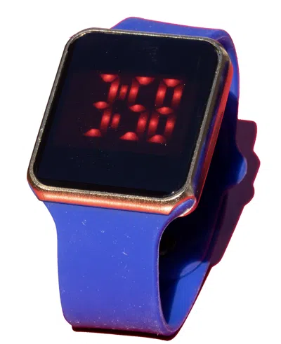 Ztech Unisex Led Touch Watch And Wireless Headphones With Portable Charging Case Set In Blue