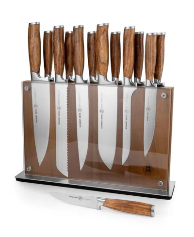 Schmidt Brothers Cutlery Zebra Wood 15-pc. Knife Block Set In Brown
