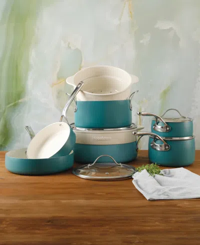 Bloomhouse 12 Piece Non-stick Cookware Set In Blue