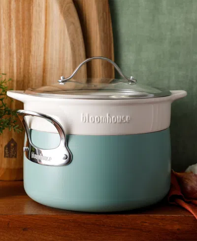 Bloomhouse 6 Qt Enamel Dutch Oven In Green