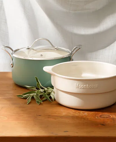 Bloomhouse 6 Qt Enamel Dutch Oven In Green