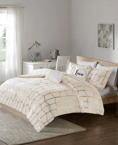 Intelligent Design Raina Metallic 4-pc. Comforter Set, Twin/twin Xl In Multi