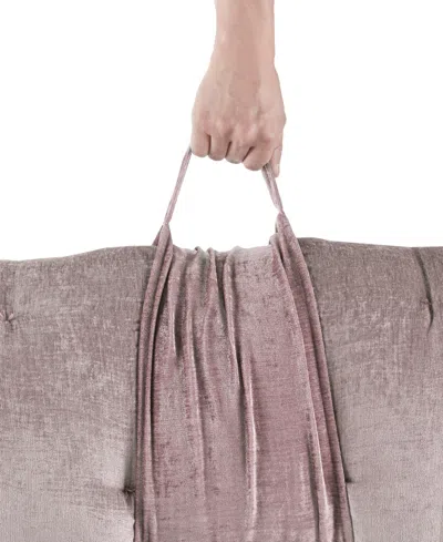 Intelligent Design Edelia Poly Chenille Lounge Floor Pillow, 27 "x 74" In Pink