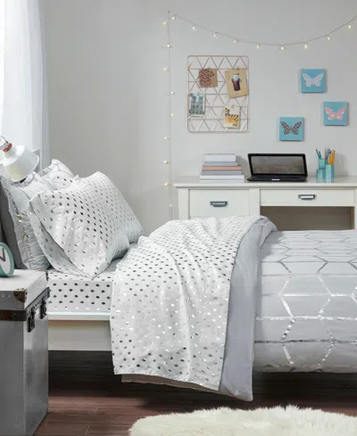 Intelligent Design Metallic Dot Sheet Set, Twin