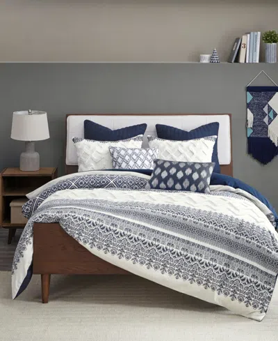 Ink+ivy Mila Chenille 3-pc. Duvet Cover Set, King/california King In Blue