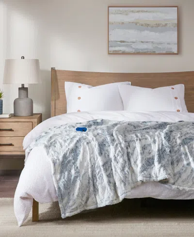 Beautyrest Zuri Electric Faux-fur Throw, 50" X 70" In Multi