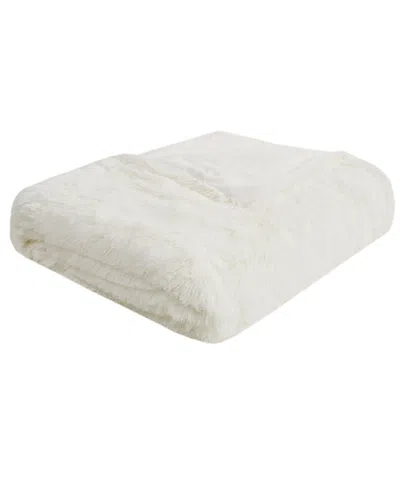 Intelligent Design Malea Shaggy Faux-fur 3-pc. Duvet Cover Set, King In White