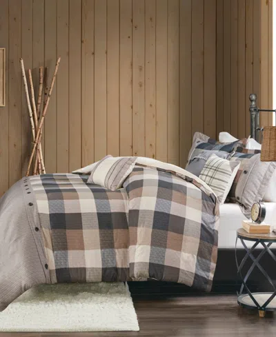 Madison Park Ridge Herringbone 6-pc. Duvet Cover Set, King/california King In Neutral