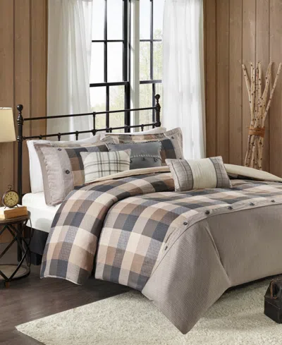 Madison Park Ridge Herringbone 6-pc. Duvet Cover Set, King/california King In Neutral