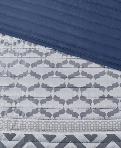 Madison Park Bennett Reversible Jacquard 4-pc. Quilt Set, King/california King In Blue