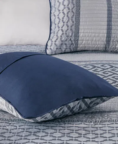 Madison Park Bennett Reversible Jacquard 4-pc. Quilt Set, King/california King In Blue