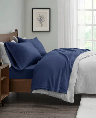 Madison Park Micro-fleece 4-pc. Sheet Set, King In Blue