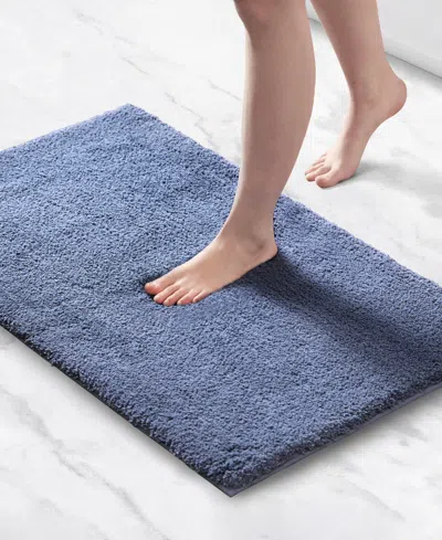 Madison Park Signature Marshmallow Bath Rug, 24" X 40" In Blue