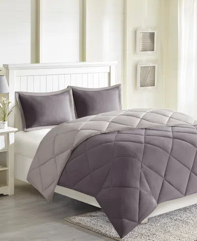 Madison Park Essentials Larkspur Reversible 2-pc. Comforter Set, Twin/twin Xl In Gray